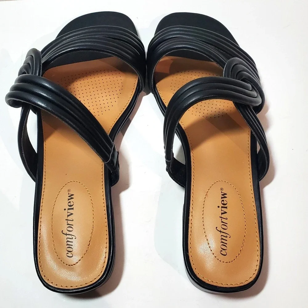 Comfortview Alona Mule Women's‎ Sandal Black US 8.5W/#09261